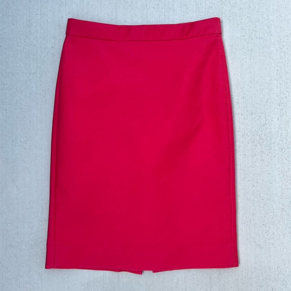 J. Crew No. 2 Pencil Skirt Ruby Grapefruit/Dark Pink Women’s Size 4